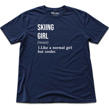 Ski Girl Definition T-shirt - Navy
