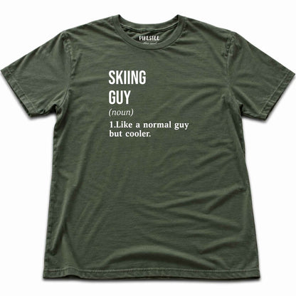 Skiing Guy Definition T-shirt - Military Green