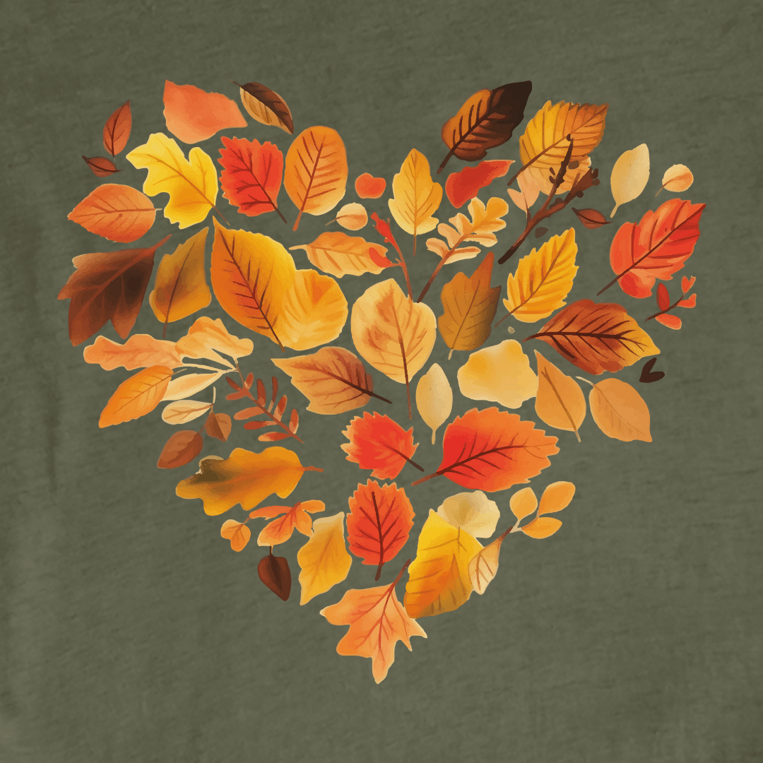 Autumn Leaves Heart T-shirt