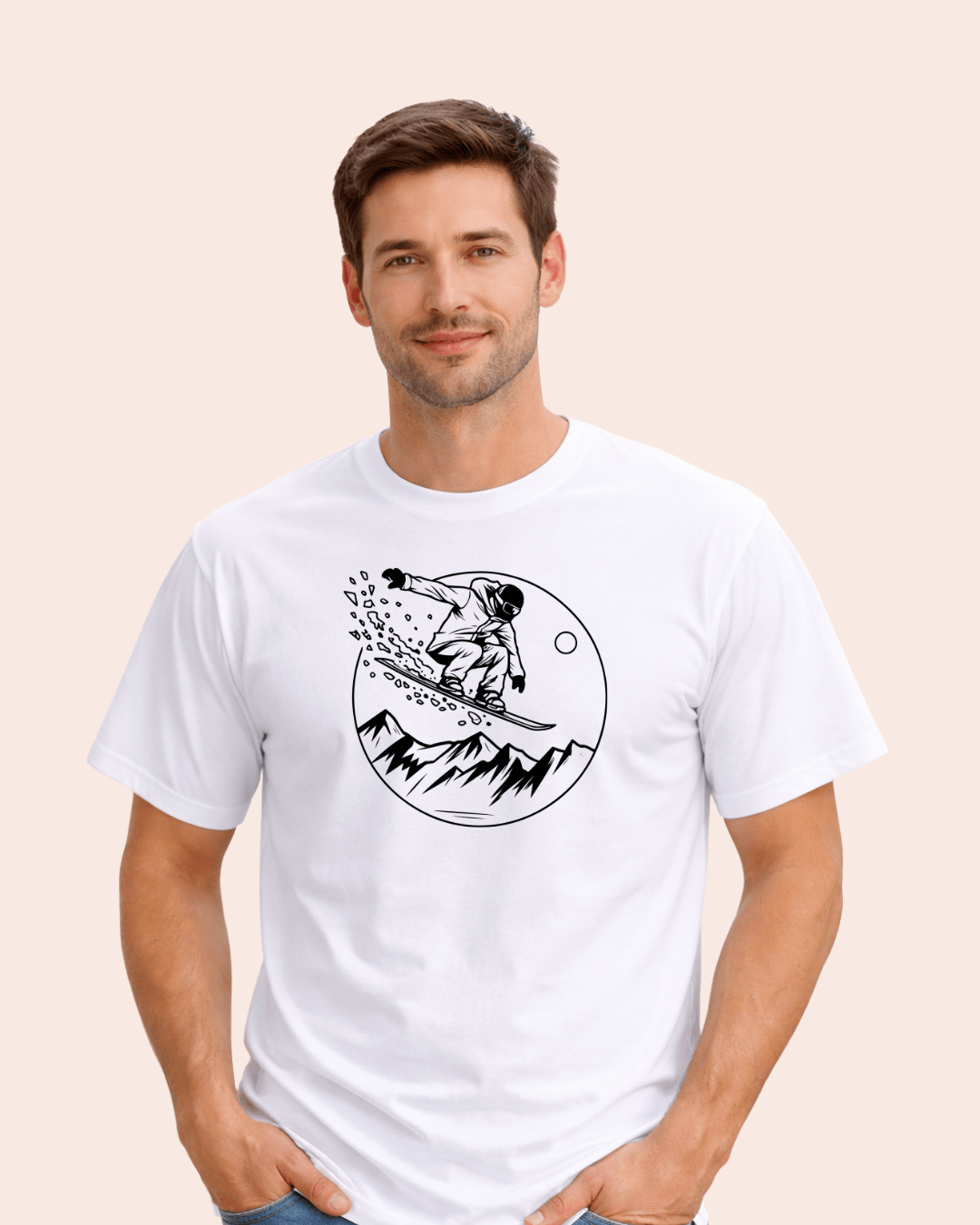 Snowboarder Round T-shirt