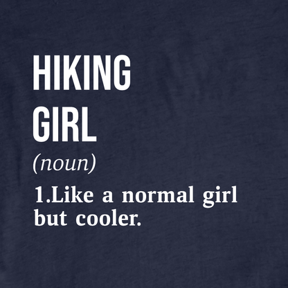 "Hiking Girl" Black graphic T-shirt