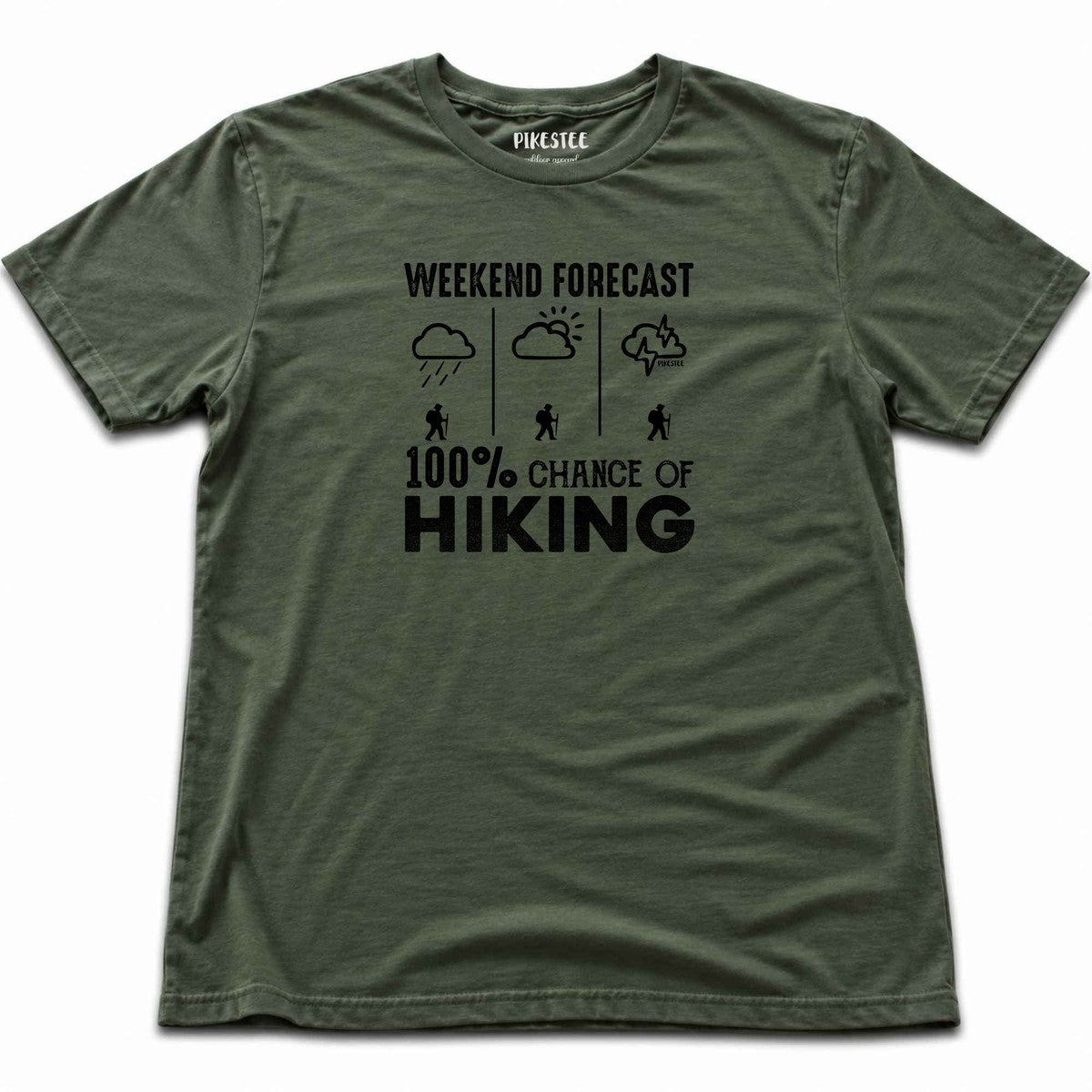 Chance Of Hiking T-shirt - Military Green