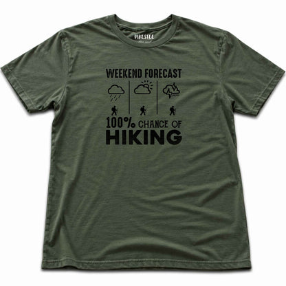 Chance Of Hiking T-shirt - Military Green