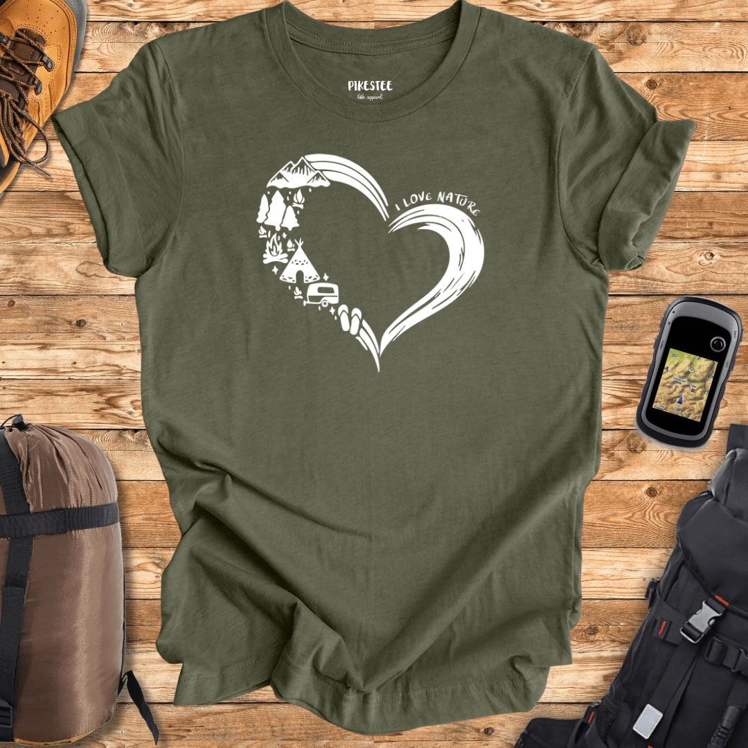 "I Love Nature" Graphic T-shirt