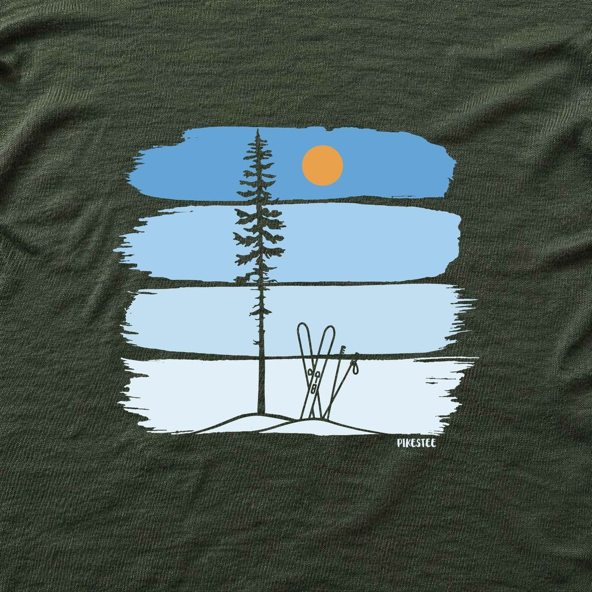 Gradient Ski Best Spot T-shirt - Military Green - hero