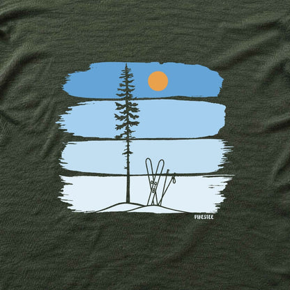 Gradient Ski Best Spot T-shirt - Military Green - hero