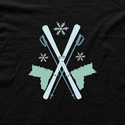 Skis and Boots T-shirt - Black - hero