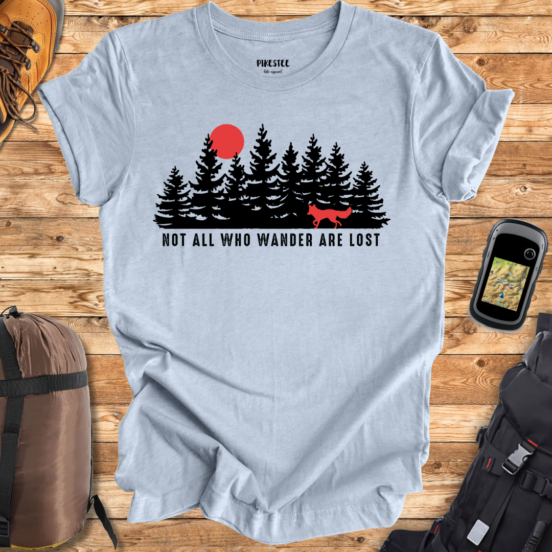 "Not All Who Wander Are Lost Fox" Graphic T-shirt