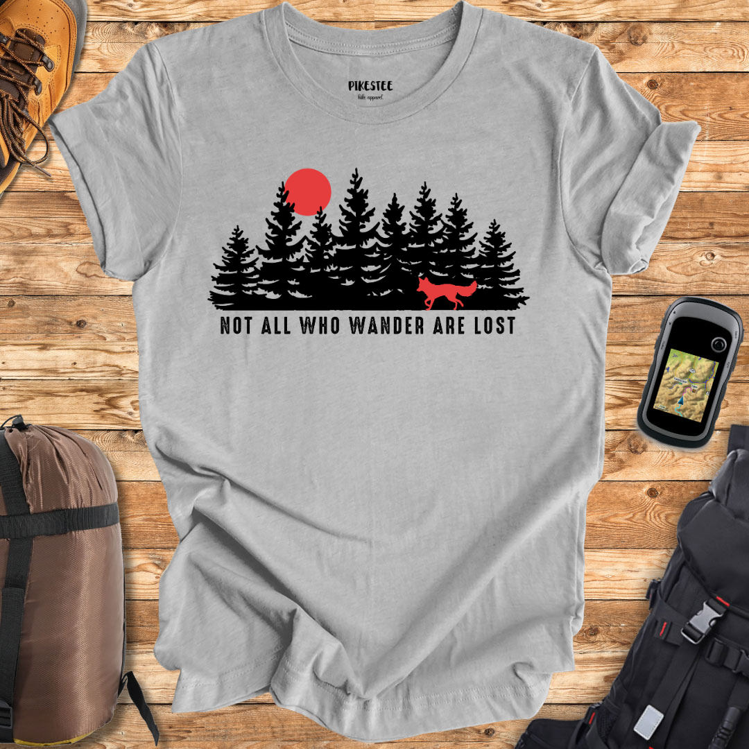 "Not All Who Wander Are Lost Fox" Graphic T-shirt