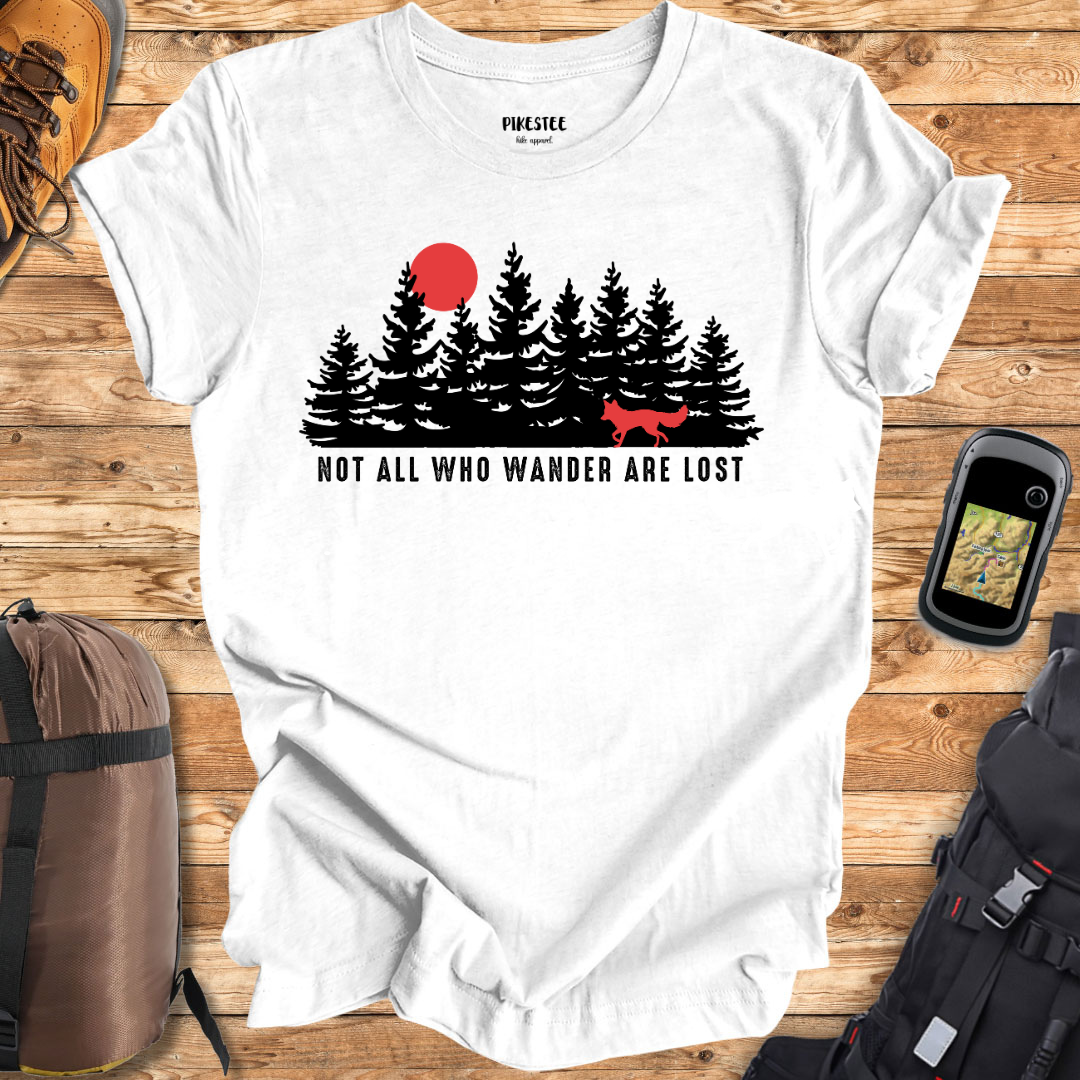 "Not All Who Wander Are Lost Fox" Graphic T-shirt