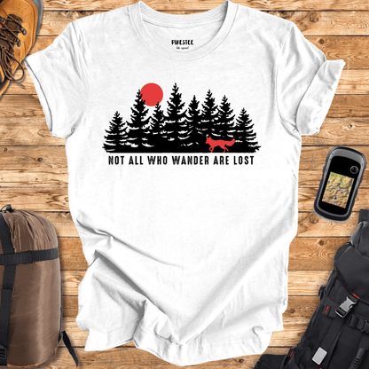 "Not All Who Wander Are Lost Fox" Graphic T-shirt