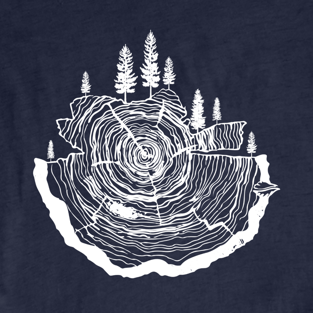 "Pine Trunk, hand drawn" graphic T-shirt