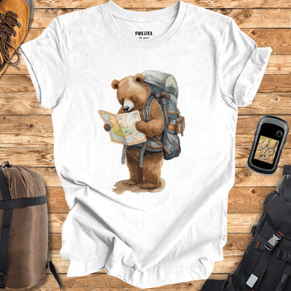 "Bear Reading a Map" graphic T-shirt