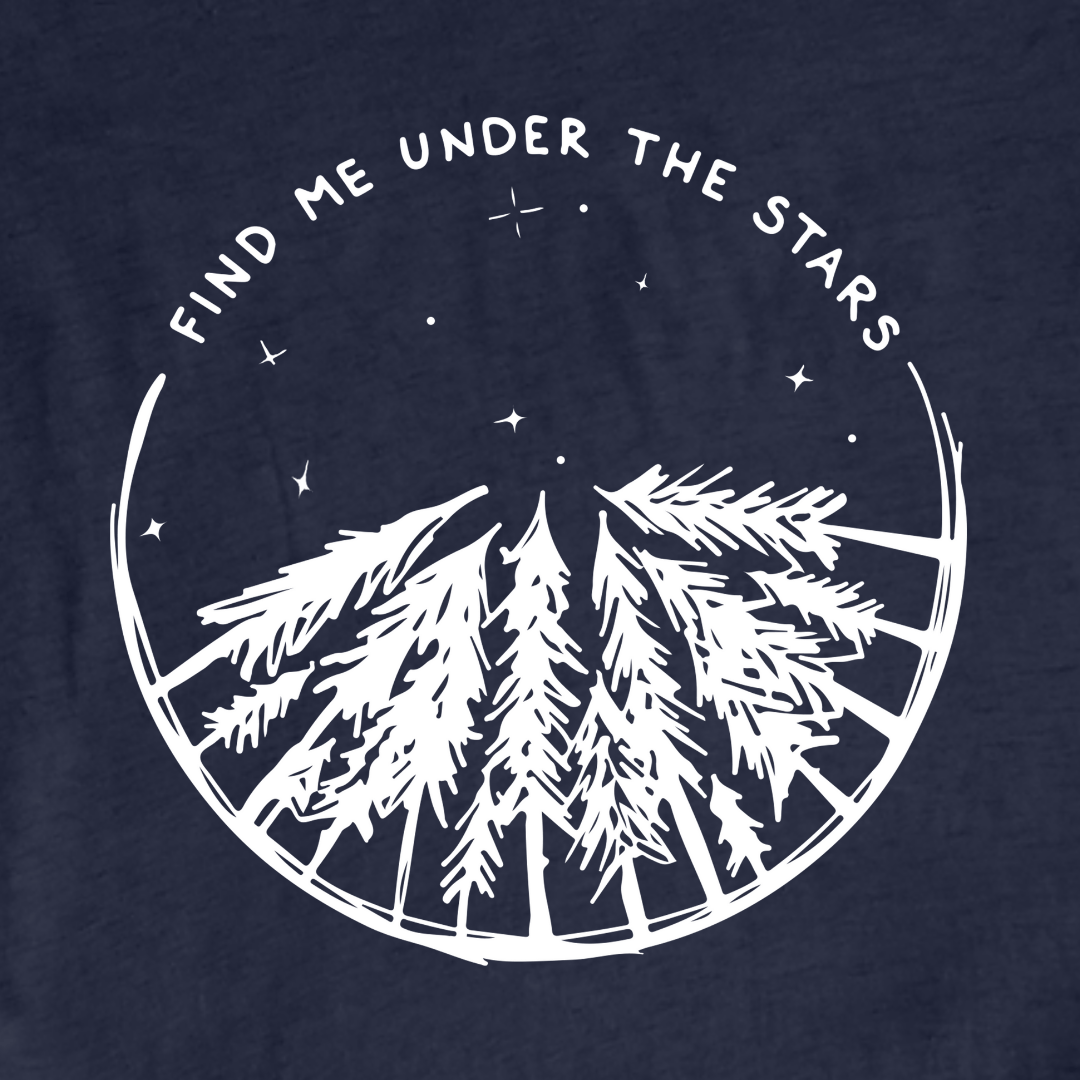 "You Can Find Me Under The Stars" graphic T-shirt