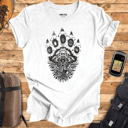 "Bear FootPrint Mandala" graphic T-shirt