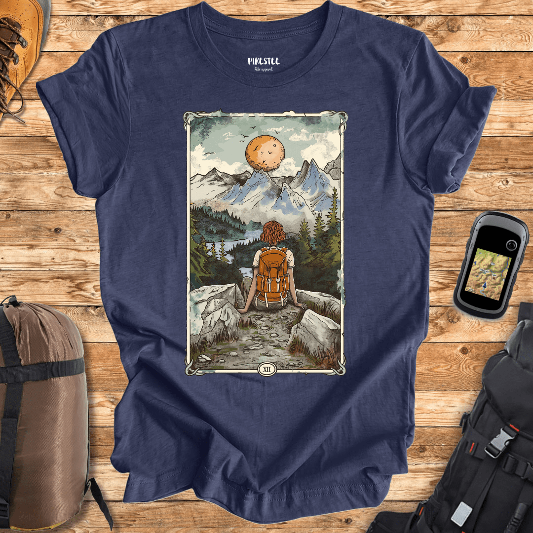 "Tarot Crard Hike" graphic T-shirt