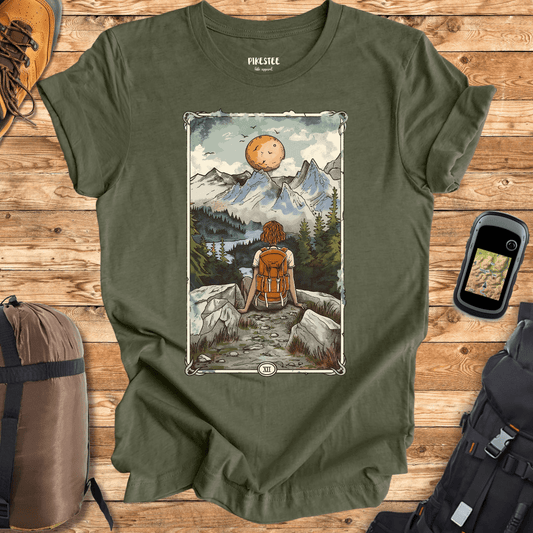 "Tarot Crard Hike" graphic T-shirt