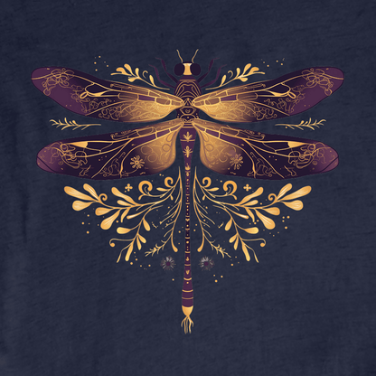 "Gold DragonFly" graphic T-shirt