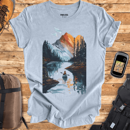 "Canoe Landscape" graphic T-shirt