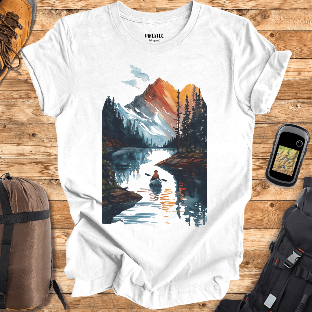 "Canoe Landscape" graphic T-shirt