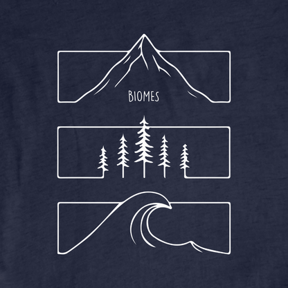 "Adventure Biomes" graphic T-shirt