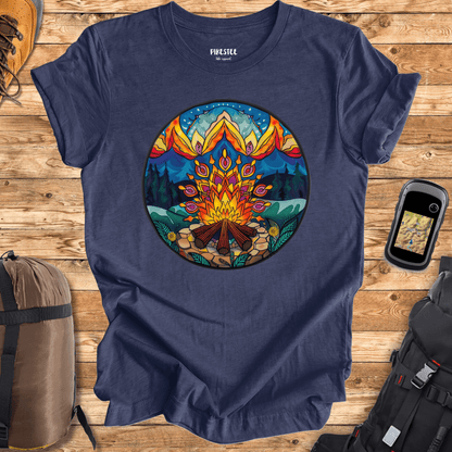 "Mandala Bright Campfire " graphic T-shirt