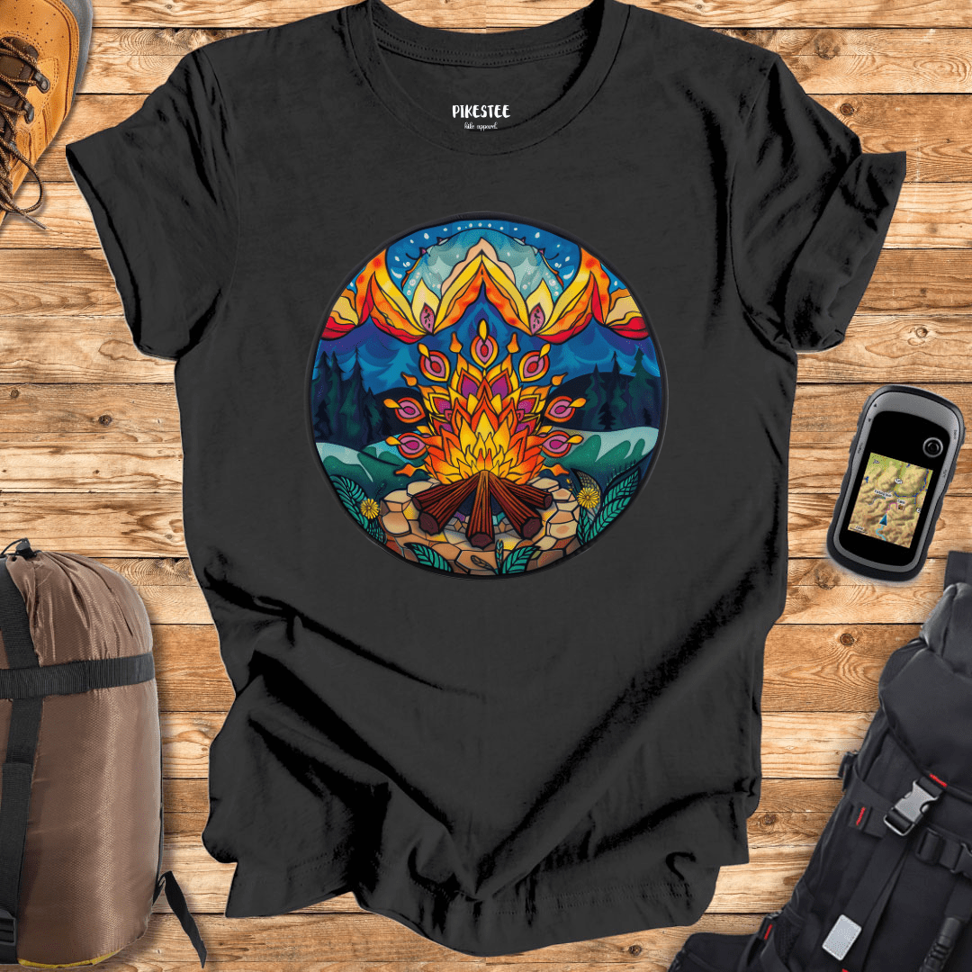 "Mandala Bright Campfire " graphic T-shirt