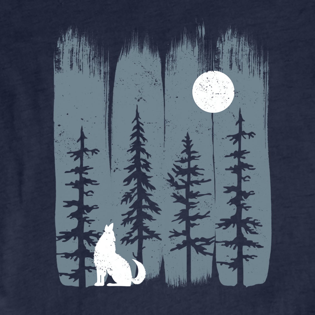 "Wolf Moon Landscape" graphic T-shirt