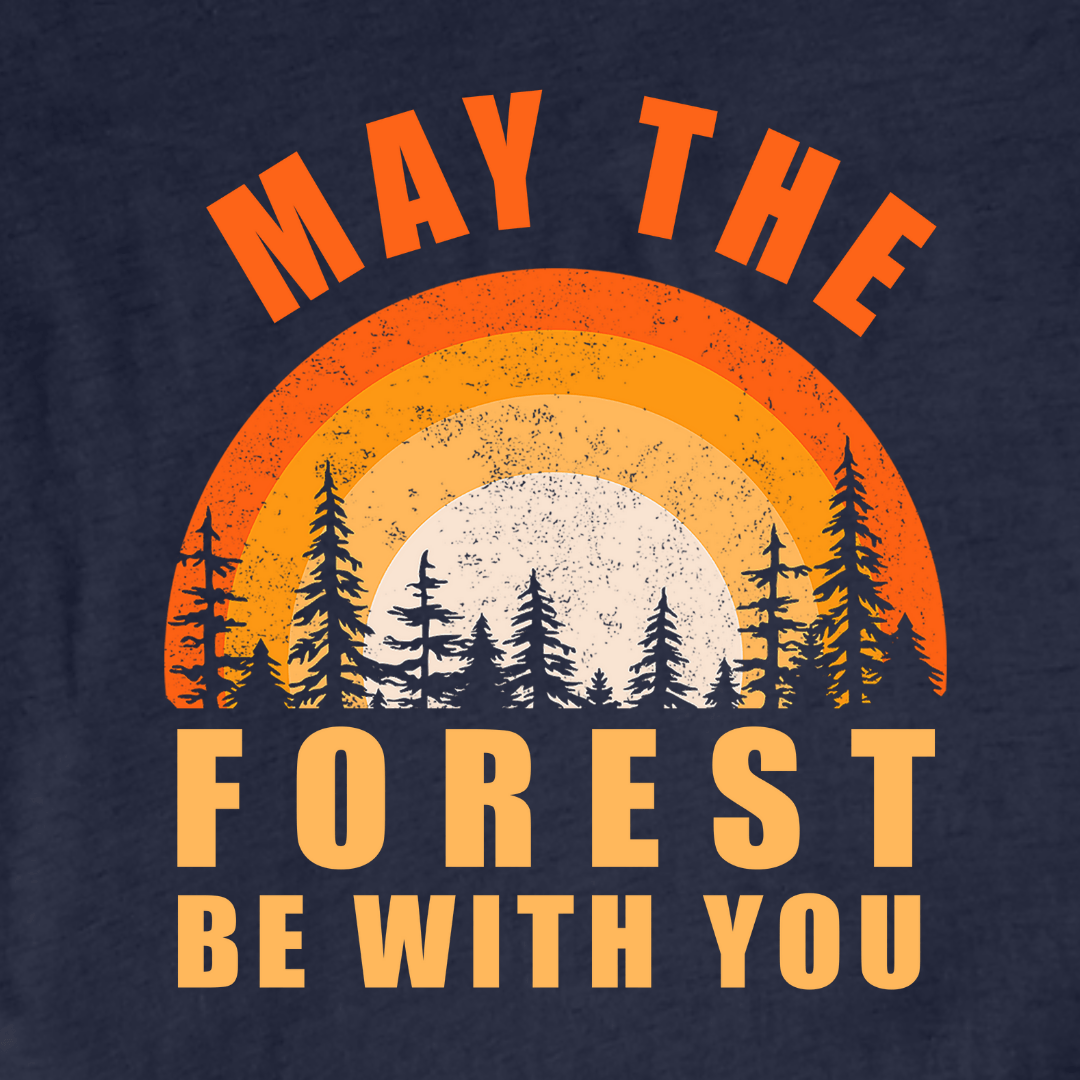 "May the Forest Be With You" graphic T-shirt