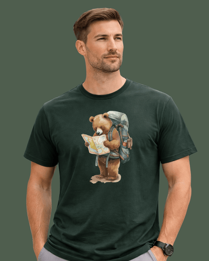 Bear Reading a Map T-shirt