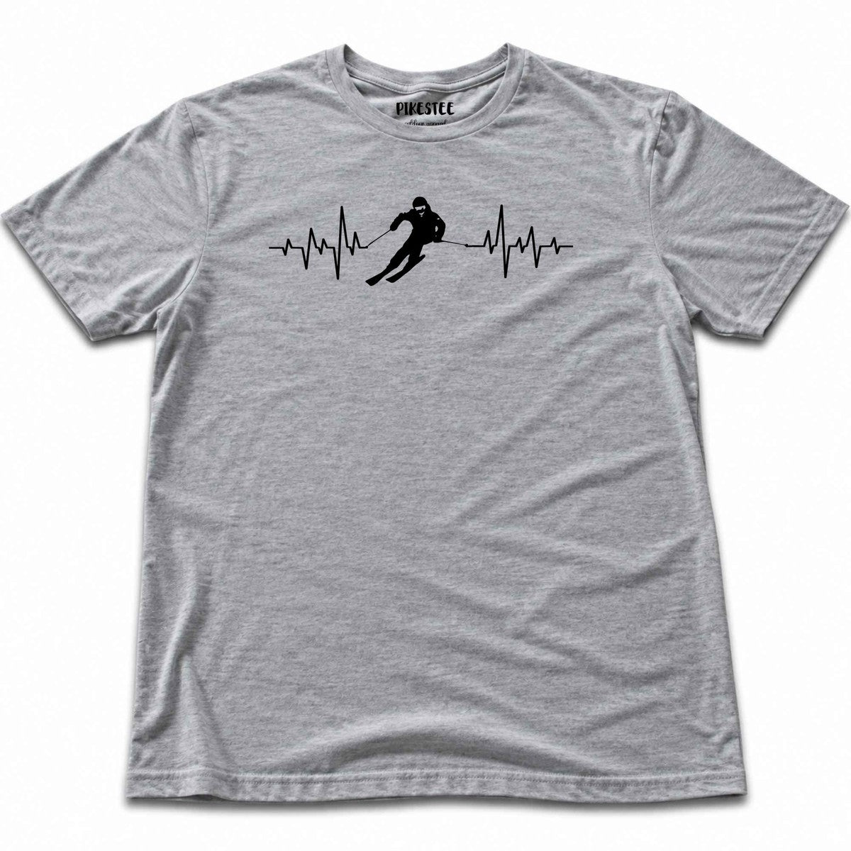Heart Beat Skier T-shirt - Sport Grey
