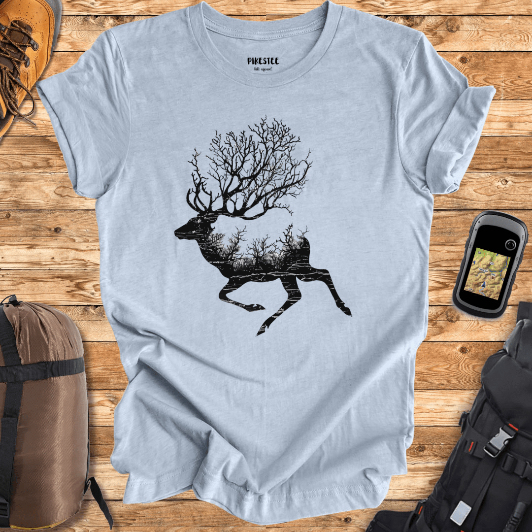 "Branches Deer" graphic T-shirt