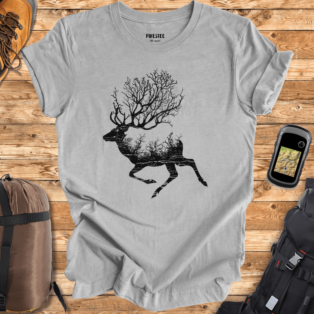 "Branches Deer" graphic T-shirt