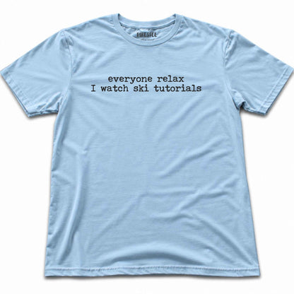 Everyone Relax Ski T-shirt - Light Blue
