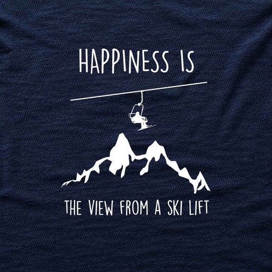 The View From The Ski Lift T-shirt - Navy - hero