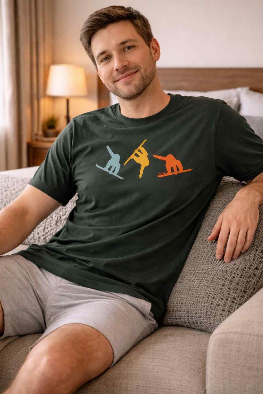 3 Snowboarder Colors T-shirt