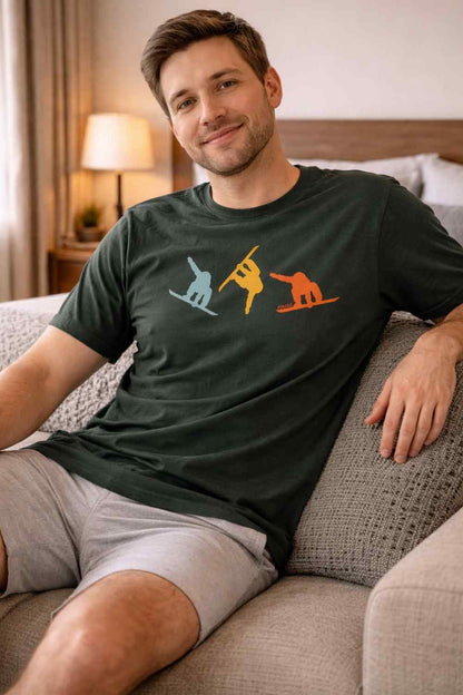 3 Snowboarder Colors T-shirt