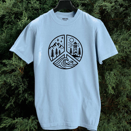 Peace Sign Lighthouse T-shirt
