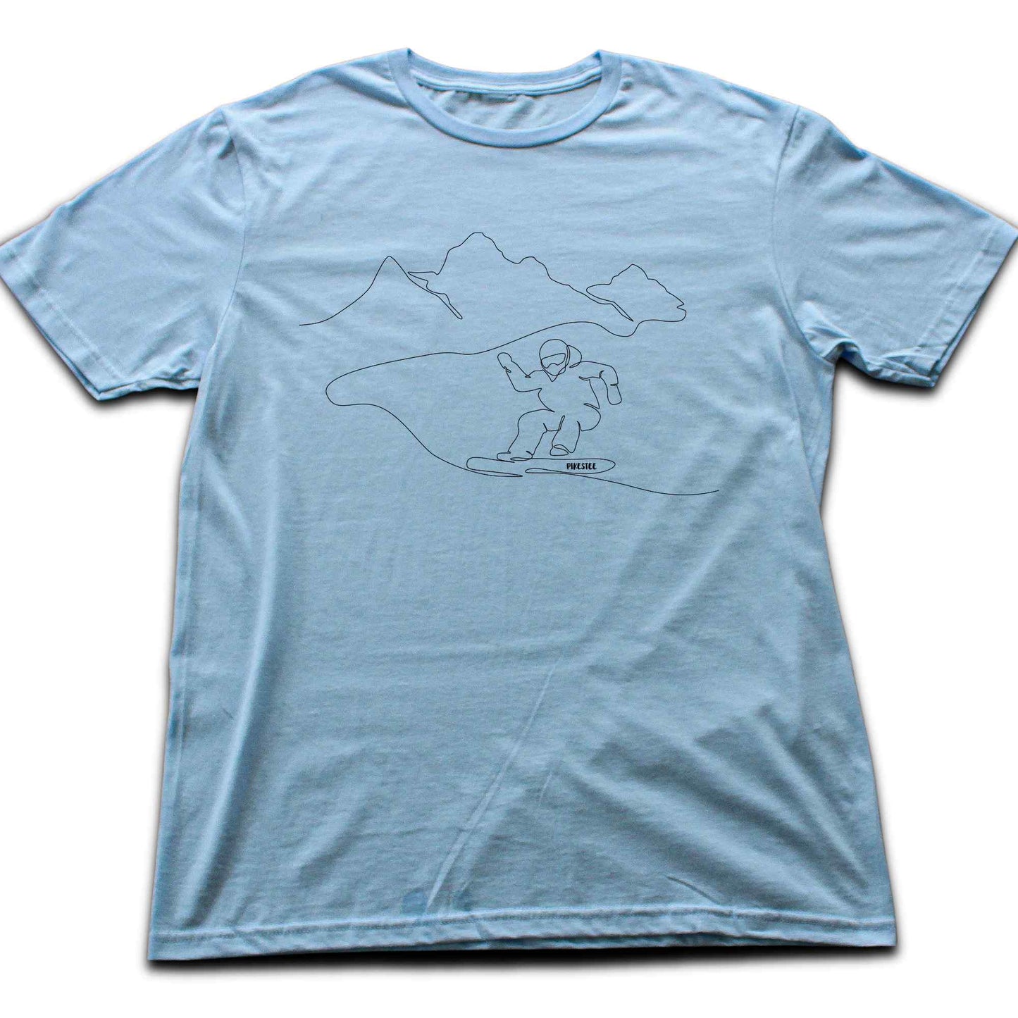 Snowboard Landscape Line Art T-shirt