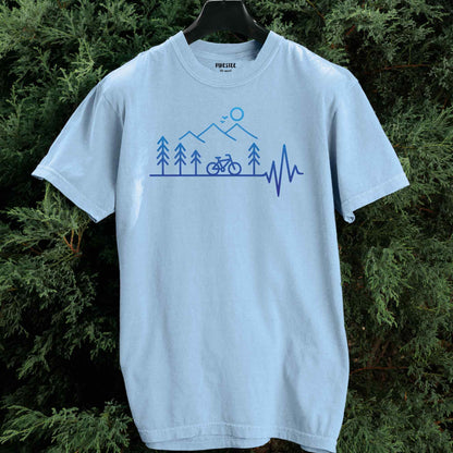 Heart Beat Bike Landscape T-shirt