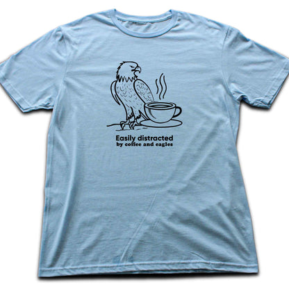 Easily Distracted By coffee and Eagles T-shirt