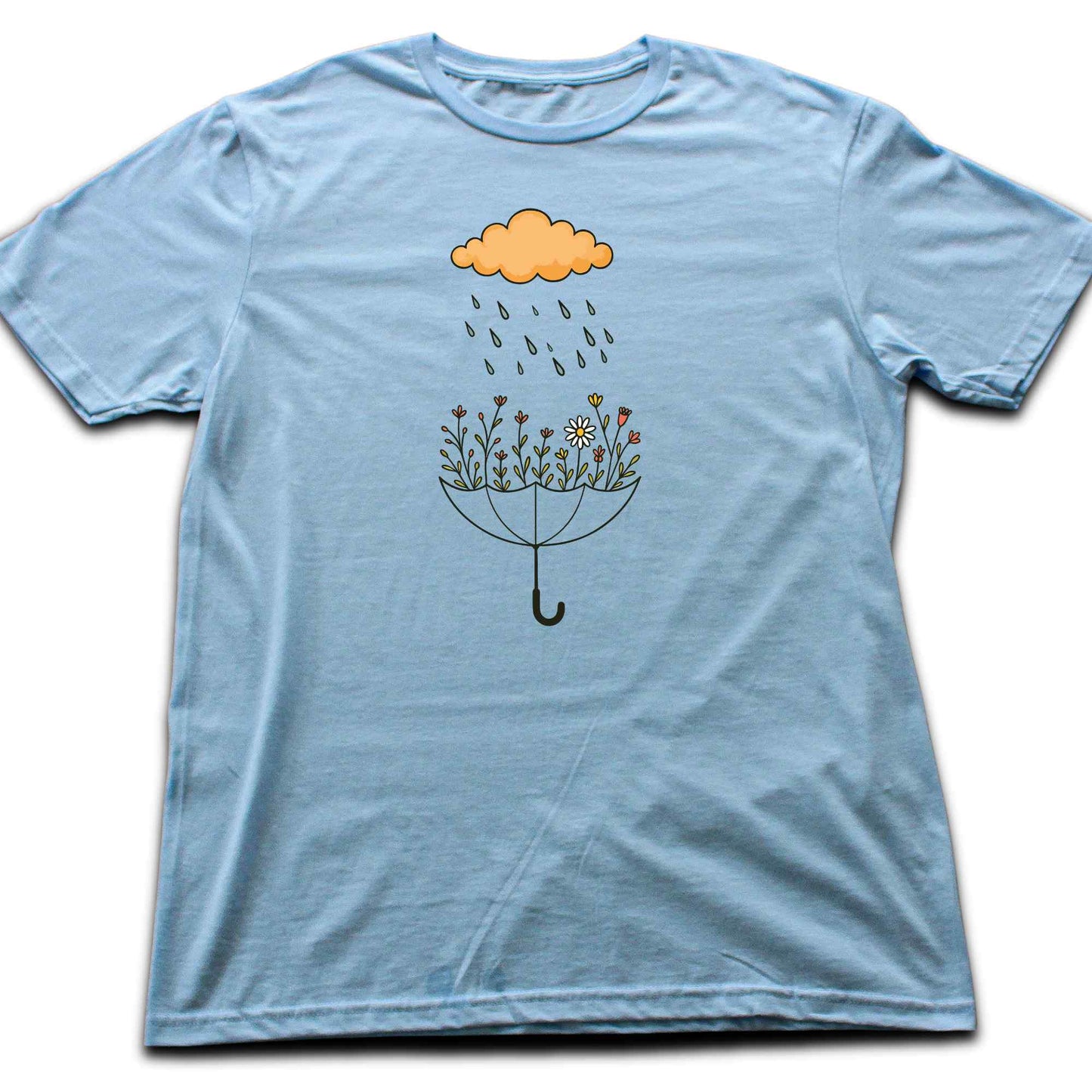 Umbrella Flowers Landscape T-shirt