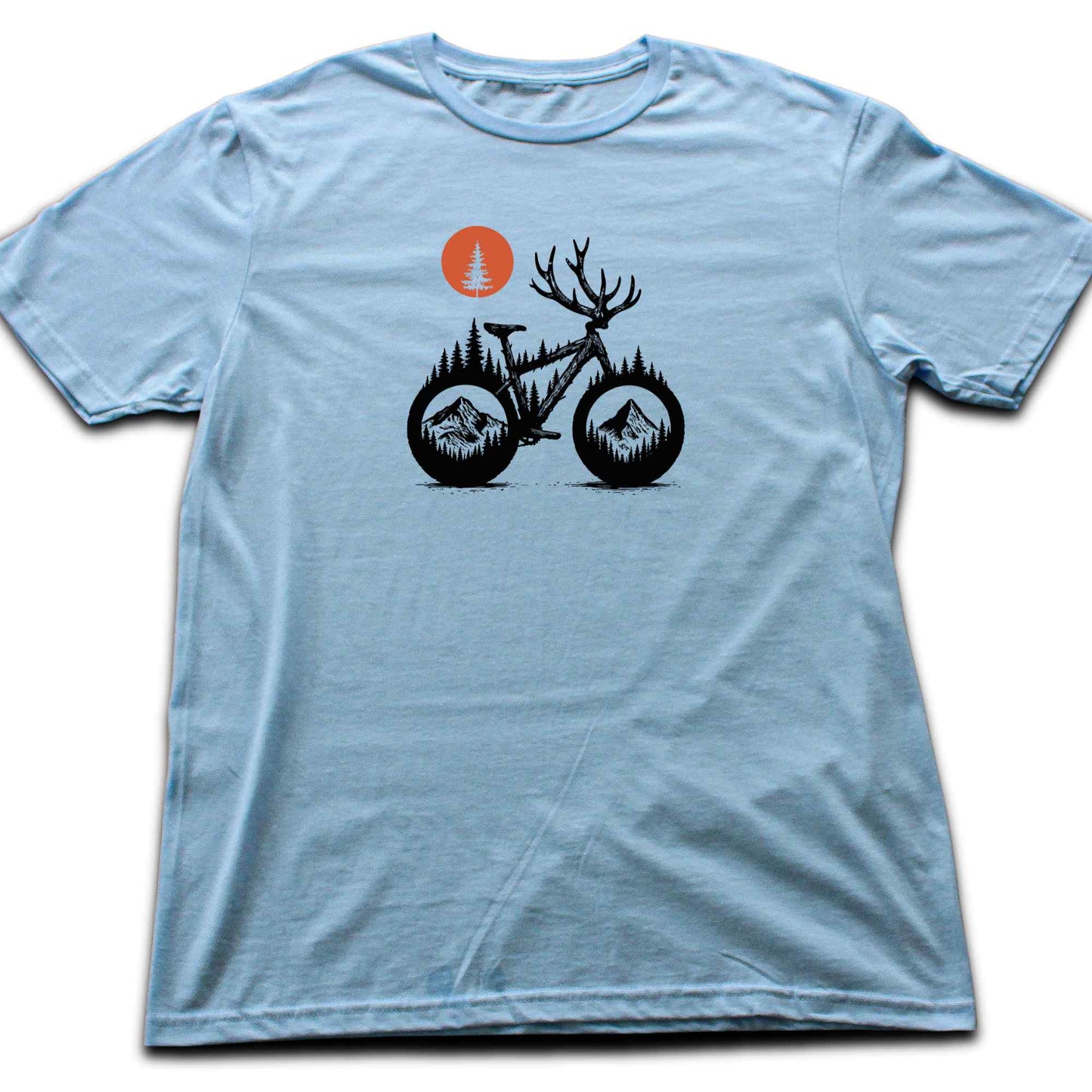 Deer Bike Landscape T-shirt