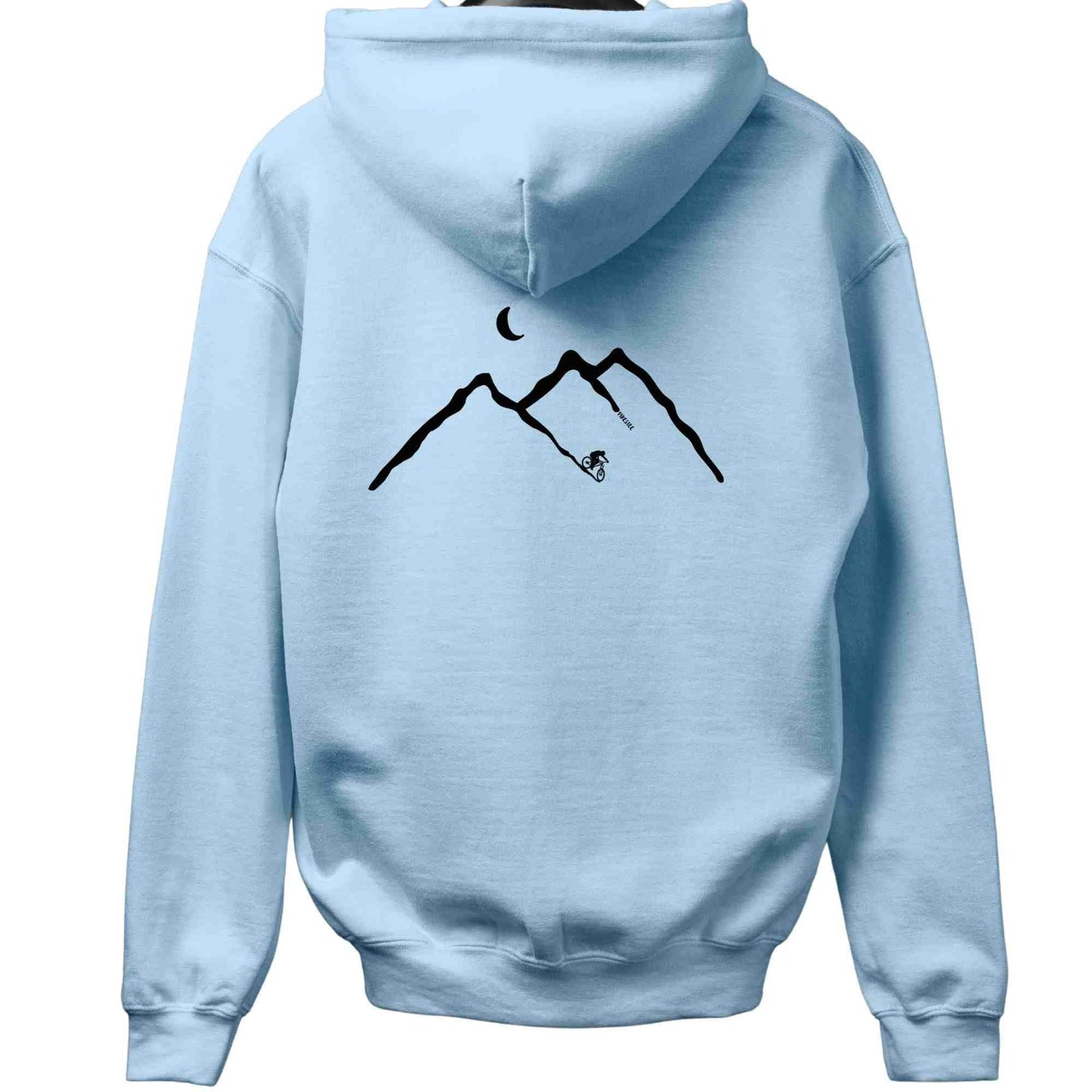 Biking Mountain Path Back-Print Hoodie