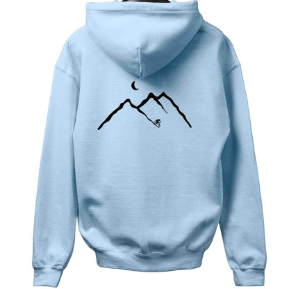 Biking Mountain Path Back-Print Hoodie