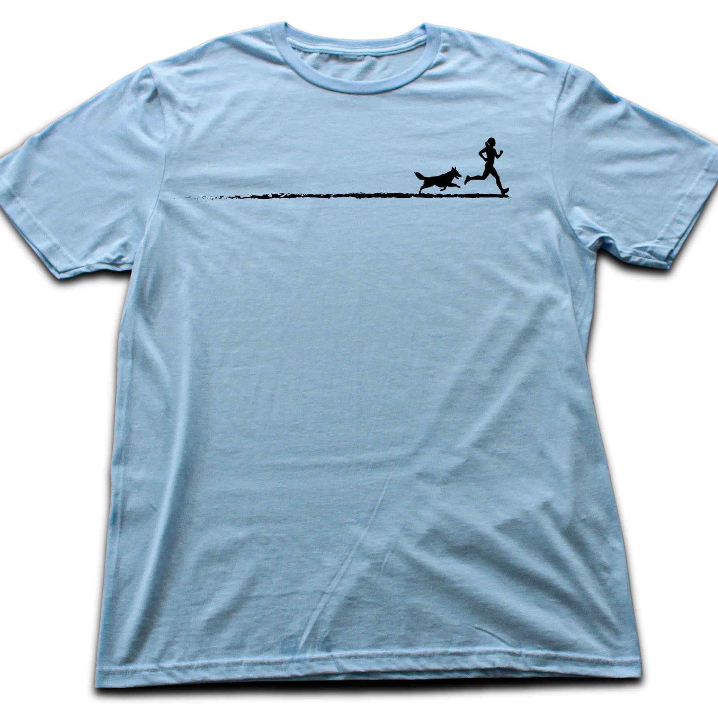 Running Girl and Dog Path  T-shirt