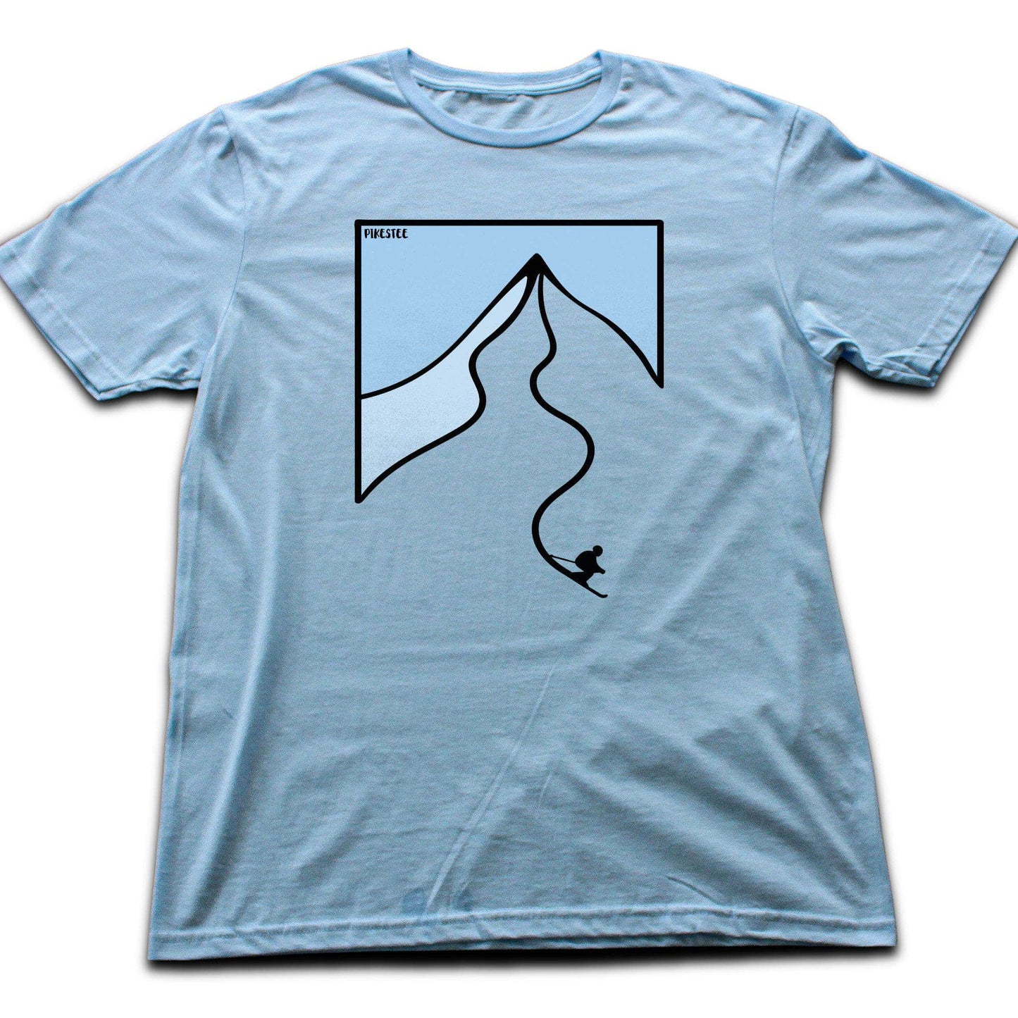 Mountain And Ski Path T-shirt