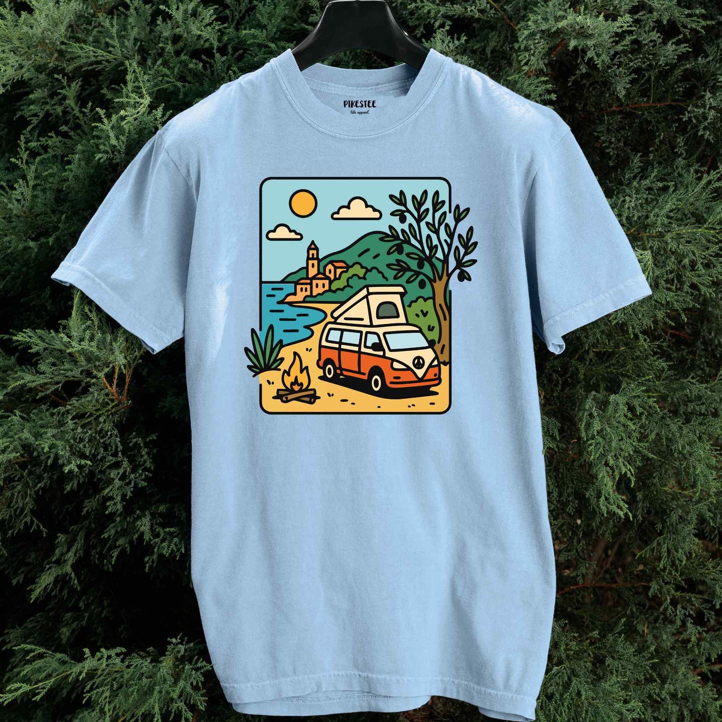Cartoon Van Town T-shirt