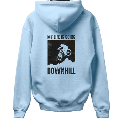 My Life Downhill MTB Back-Print Hoodie