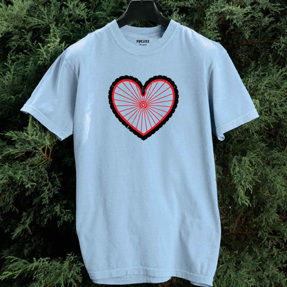 Bike Wheel Heart T-shirt